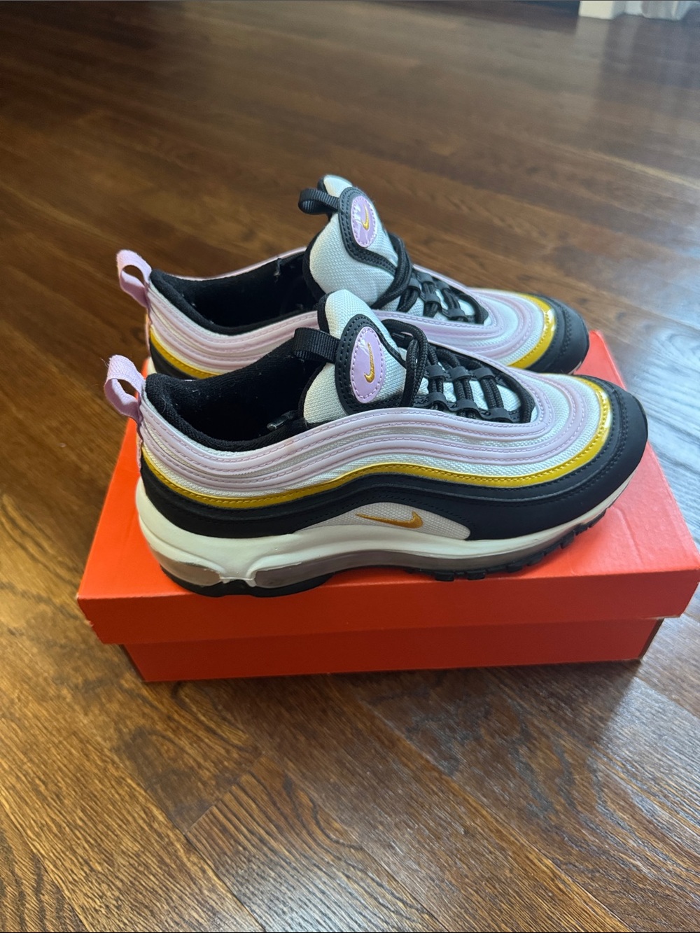 Nike Kids Sneakers in Pink, Yellow, Black & White